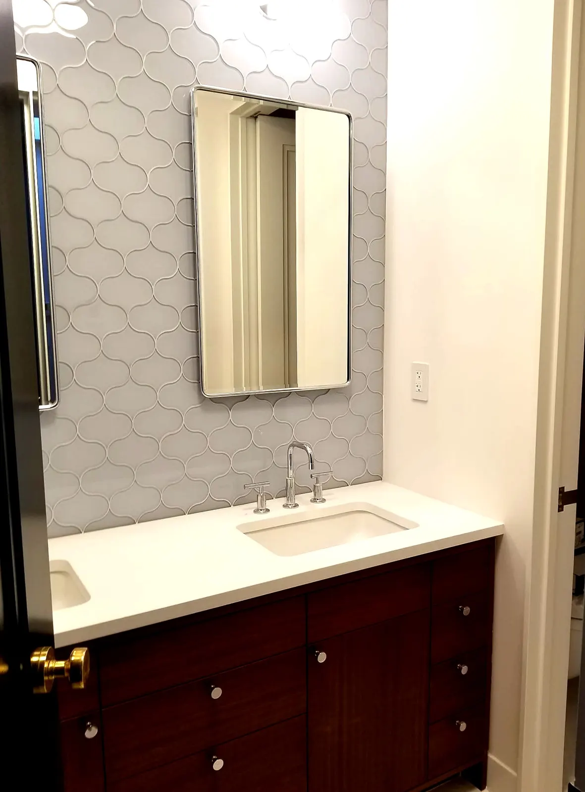 Bathroom Vanity · Custom Tile & Fixtures